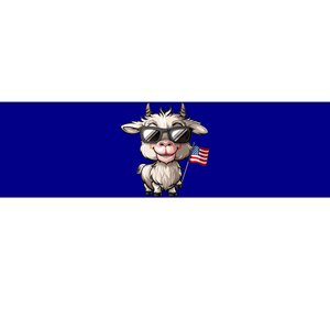 Funny Goat Usa Flag Goat Lovers 4th Of July Gift Bumper Sticker