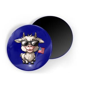 Funny Goat Usa Flag Goat Lovers 4th Of July Gift Magnet