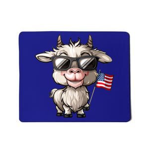 Funny Goat Usa Flag Goat Lovers 4th Of July Gift Mousepad