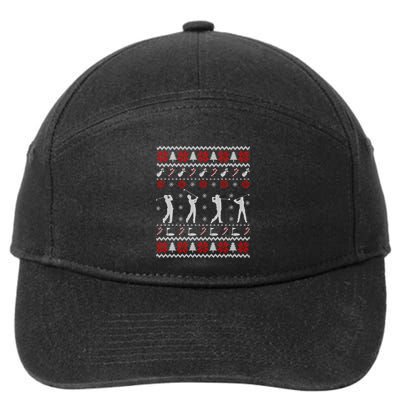 Funny Golf Ugly Christmas Gift For Golfers Gift 7-Panel Snapback Hat