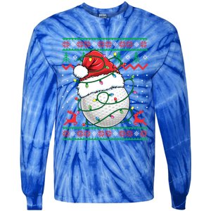 Funny Golf Ugly Christmas Golfing Meaningful Gift Tie-Dye Long Sleeve Shirt