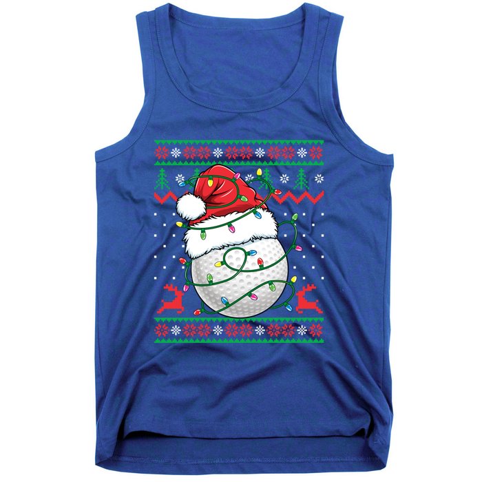 Funny Golf Ugly Christmas Golfing Meaningful Gift Tank Top