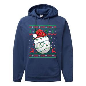 Funny Golf Ugly Christmas Golfing Meaningful Gift Performance Fleece Hoodie