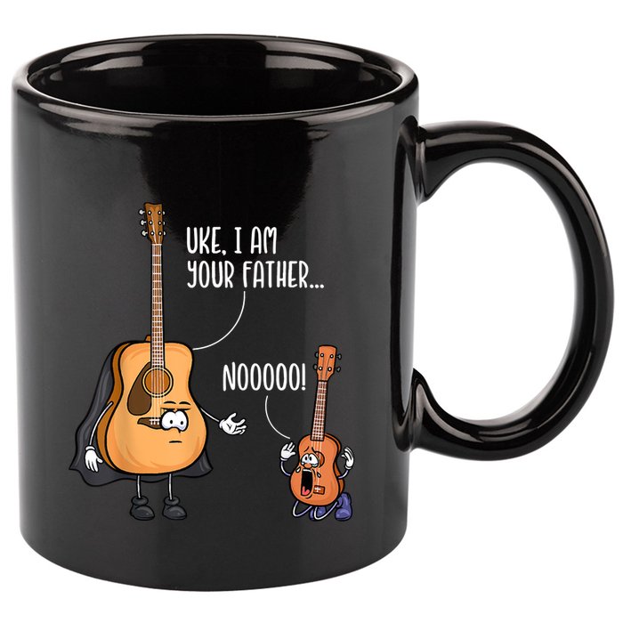Funny Guitar , Ukelele , Uke I Am Your Father 11oz C Handle Ceramic Mug