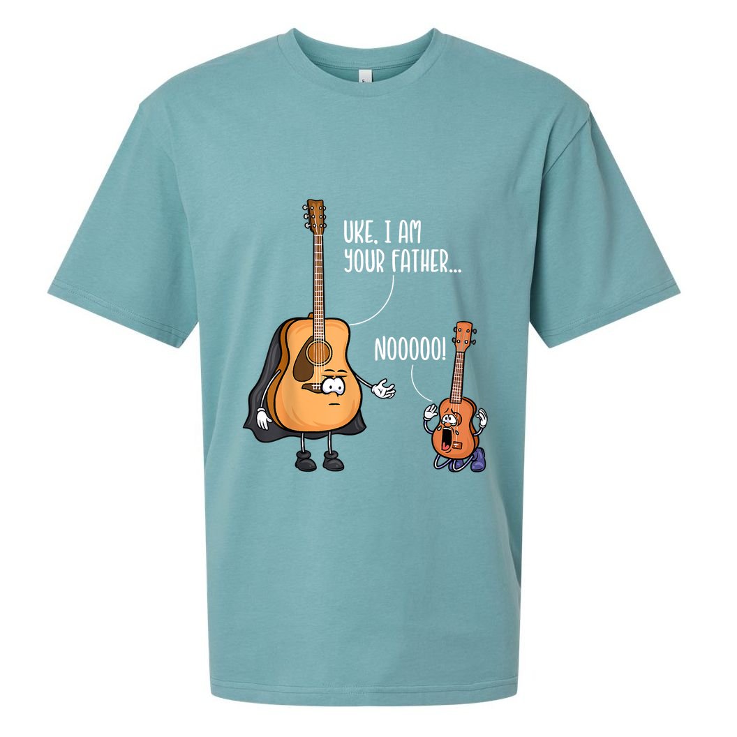 Funny Guitar , Ukelele , Uke I Am Your Father Sueded Cloud Jersey T-Shirt
