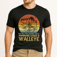 Fun Games Until Someone Loses Walleye Retro Ice Fishing Dad Cooling Performance Crew T-Shirt