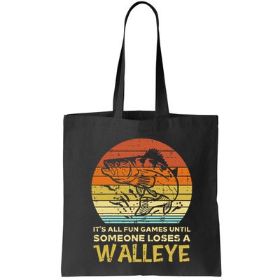 Fun Games Until Someone Loses Walleye Retro Ice Fishing Dad Bag
