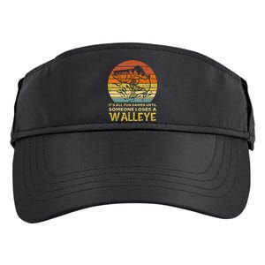 Fun Games Until Someone Loses Walleye Retro Ice Fishing Dad Adult Drive Performance Visor