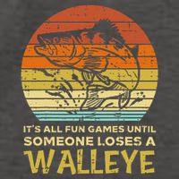 Fun Games Until Someone Loses Walleye Retro Ice Fishing Dad Vector Backpack
