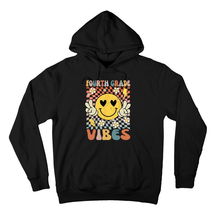 Fourth Grade Vibes 4th Grade Retro Teacher 1st Day Of School Hoodie