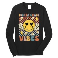 Fourth Grade Vibes 4th Grade Retro Teacher 1st Day Of School Long Sleeve Shirt