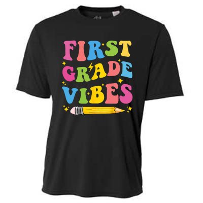 First Grade Vibes Back To School 1st Grade Cooling Performance Crew T-Shirt