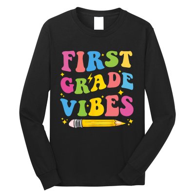 First Grade Vibes Back To School 1st Grade Long Sleeve Shirt