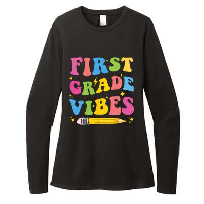 First Grade Vibes Back To School 1st Grade Womens CVC Long Sleeve Shirt