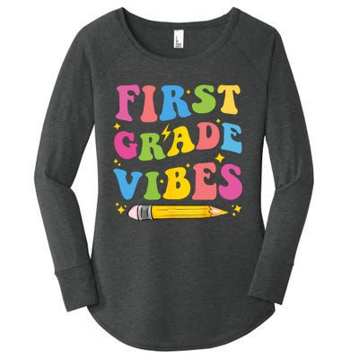 First Grade Vibes Back To School 1st Grade Women's Perfect Tri Tunic Long Sleeve Shirt