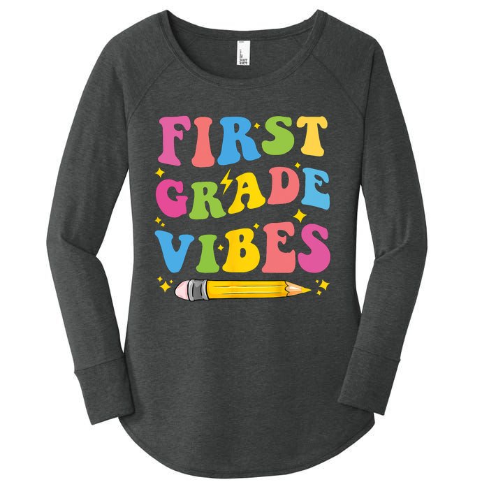 First Grade Vibes Back To School 1st Grade Women's Perfect Tri Tunic Long Sleeve Shirt