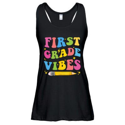 First Grade Vibes Back To School 1st Grade Ladies Essential Flowy Tank