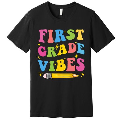 First Grade Vibes Back To School 1st Grade Premium T-Shirt