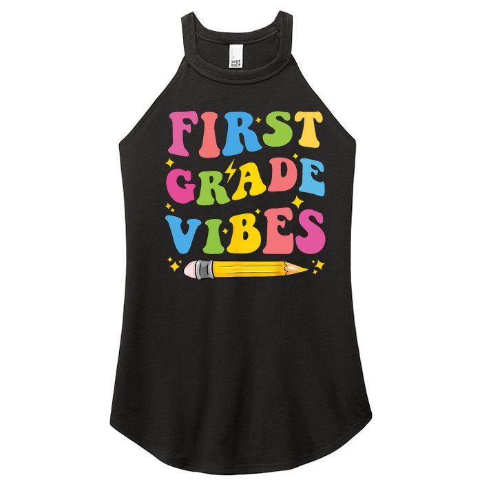 First Grade Vibes Back To School 1st Grade Women's Perfect Tri Rocker Tank