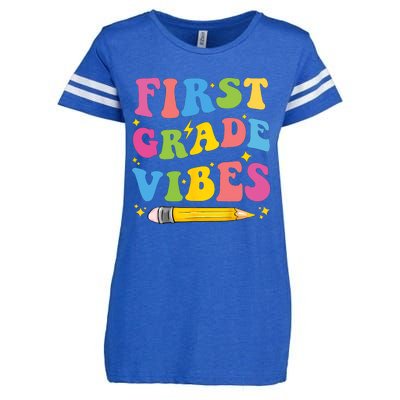 First Grade Vibes Back To School 1st Grade Enza Ladies Jersey Football T-Shirt