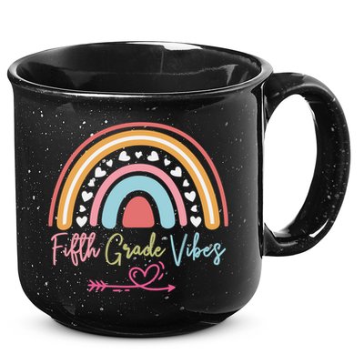 Fifth Grade Vibes Rainbow Teacher 5Th Grade Tee Meaningful Gift 15oz Campfire Ceramic Mug