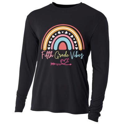 Fifth Grade Vibes Rainbow Teacher 5Th Grade Tee Meaningful Gift Cooling Performance Long Sleeve Crew