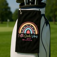 Fifth Grade Vibes Rainbow Teacher 5Th Grade Tee Meaningful Gift Golf Towel