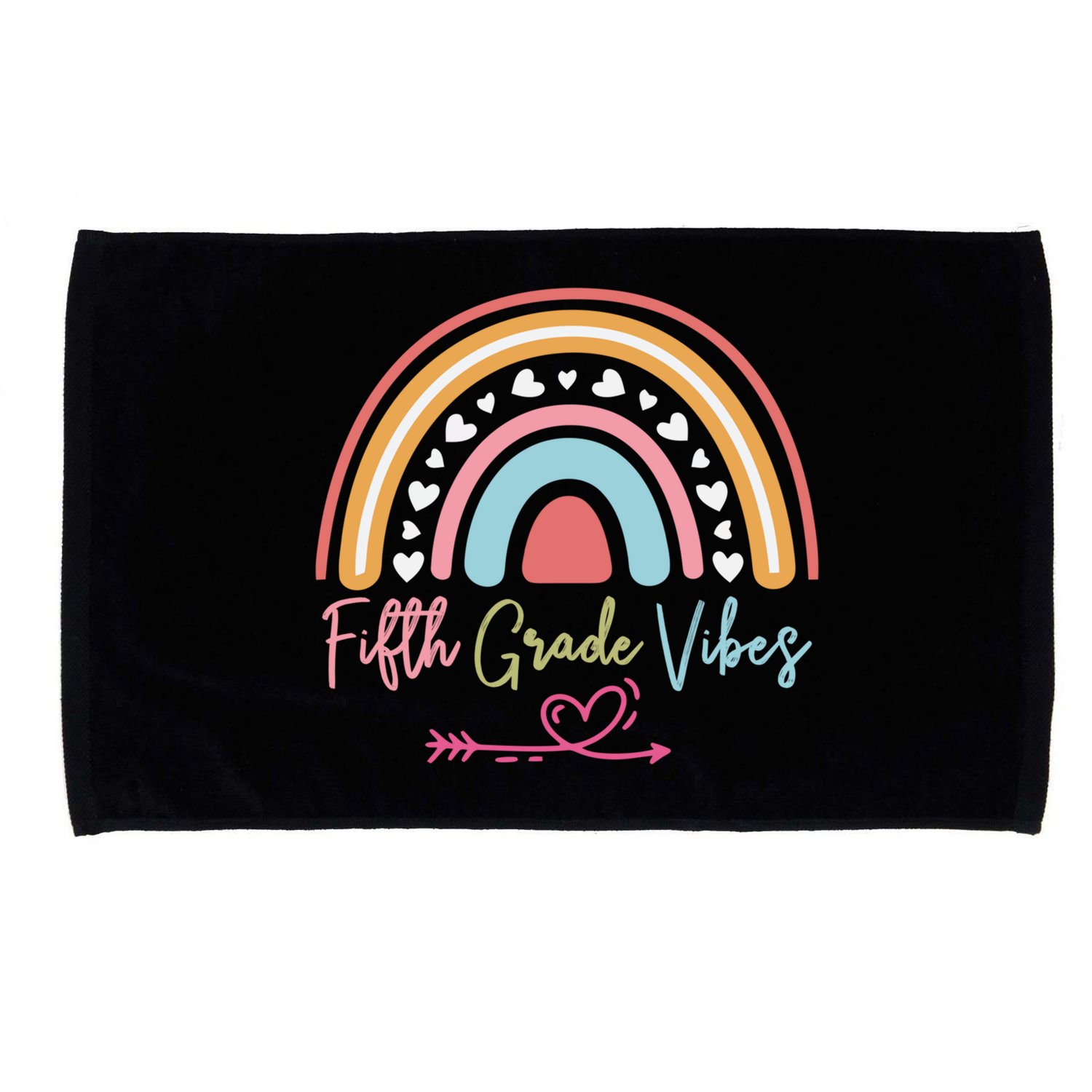 Fifth Grade Vibes Rainbow Teacher 5Th Grade Tee Meaningful Gift Microfiber Hand Towel