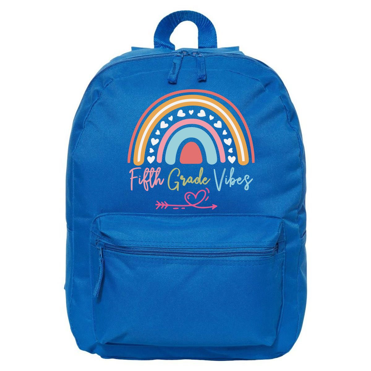 Fifth Grade Vibes Rainbow Teacher 5Th Grade Tee Meaningful Gift 16 in Basic Backpack
