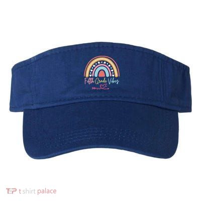 Fifth Grade Vibes Rainbow Teacher 5Th Grade Tee Meaningful Gift Visor