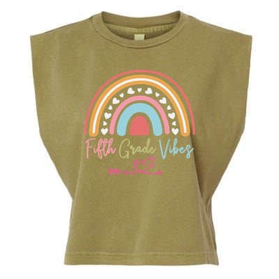 Fifth Grade Vibes Rainbow Teacher 5Th Grade Tee Meaningful Gift Garment-Dyed Women's Muscle Tee