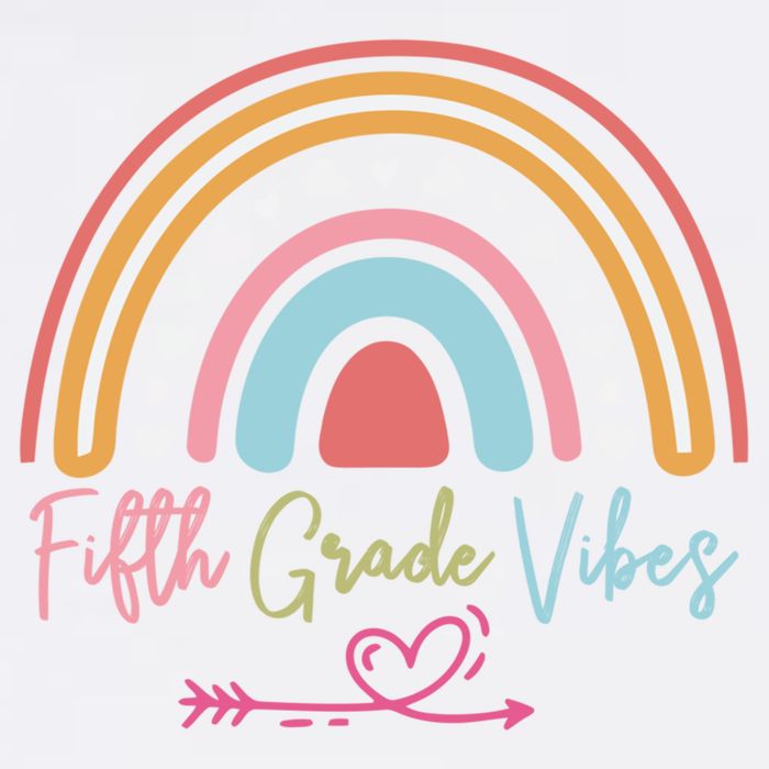 Fifth Grade Vibes Rainbow Teacher 5Th Grade Tee Meaningful Gift Garment-Dyed Sweatshirt