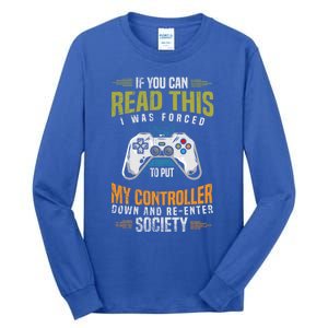 Funny Gamer Video Games Gift Idea Gaming Great Gift Cute Gift Tall Long Sleeve T-Shirt