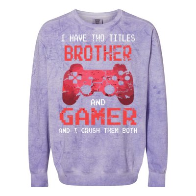 Funny Gamer Vintage Video Games For Boy Brother Son Colorblast Crewneck Sweatshirt