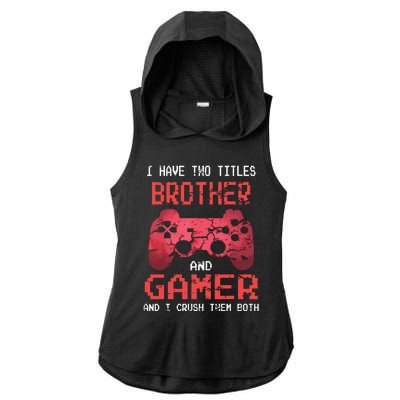 Funny Gamer Vintage Video Games For Boy Brother Son Ladies PosiCharge Tri-Blend Wicking Draft Hoodie Tank