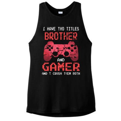 Funny Gamer Vintage Video Games For Boy Brother Son Ladies PosiCharge Tri-Blend Wicking Tank