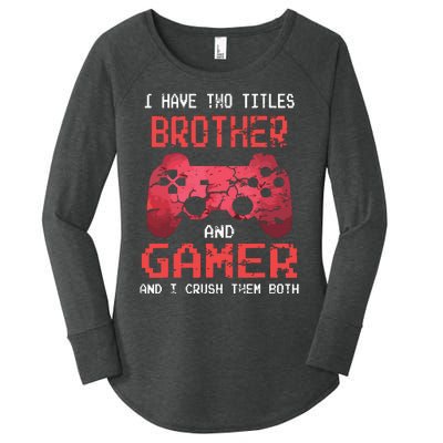 Funny Gamer Vintage Video Games For Boy Brother Son Women's Perfect Tri Tunic Long Sleeve Shirt