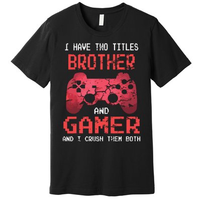 Funny Gamer Vintage Video Games For Boy Brother Son Premium T-Shirt