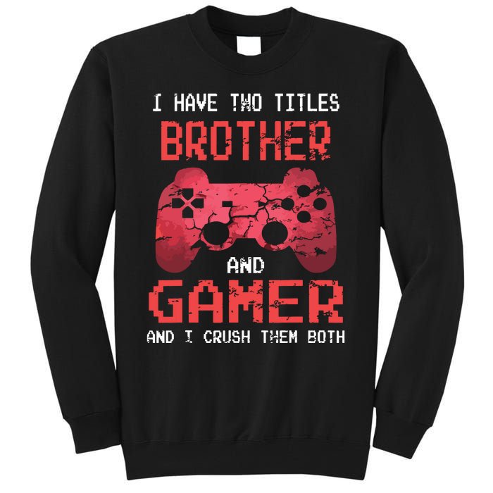 Funny Gamer Vintage Video Games For Boy Brother Son Tall Sweatshirt