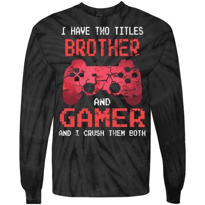 Funny Gamer Vintage Video Games For Boy Brother Son Tie-Dye Long Sleeve Shirt