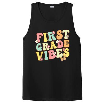 First Grade Vibes Hello Team 1st Grade Teacher Retro PosiCharge Competitor Tank