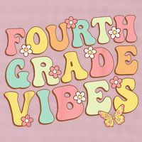 Fourth Grade Vibes Hello Team 4th Grade Teacher Kids Retro 25L Jumbo Tote