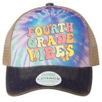 Fourth Grade Vibes Hello Team 4th Grade Teacher Kids Retro Legacy Tie Dye Trucker Hat