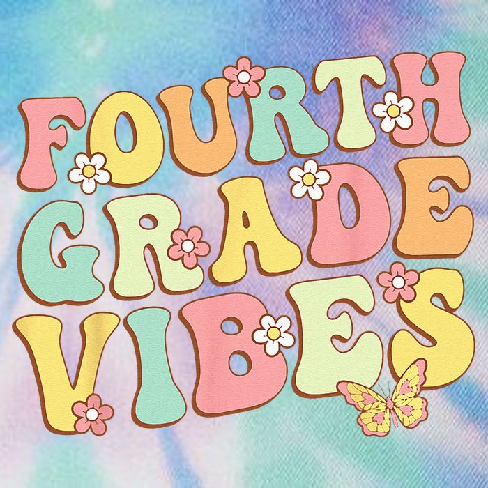 Fourth Grade Vibes Hello Team 4th Grade Teacher Kids Retro Legacy Tie Dye Trucker Hat