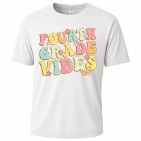 Fourth Grade Vibes Hello Team 4th Grade Teacher Kids Retro Cooling Performance Crew T-Shirt