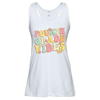 Fourth Grade Vibes Hello Team 4th Grade Teacher Kids Retro Ladies Essential Flowy Tank