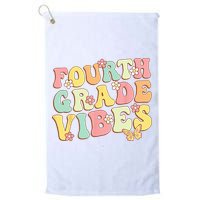 Fourth Grade Vibes Hello Team 4th Grade Teacher Kids Retro Golf Towel