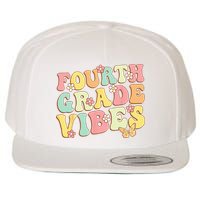 Fourth Grade Vibes Hello Team 4th Grade Teacher Kids Retro Wool Snapback Cap