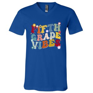 Fifth Grade Vibes Teacher And Students First Day Of School Cute Gift V-Neck T-Shirt