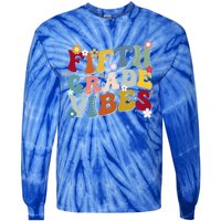 Fifth Grade Vibes Teacher And Students First Day Of School Cute Gift Tie-Dye Long Sleeve Shirt